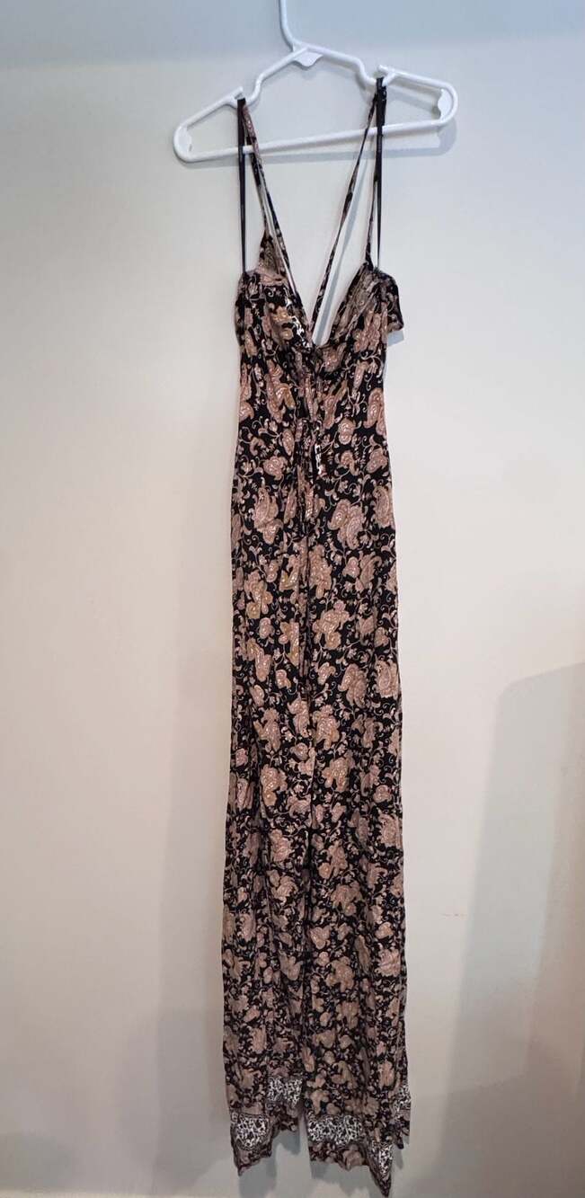NWT Forever 21 Floral Paisley Sequin Cami Jumpsuit Pantsuit